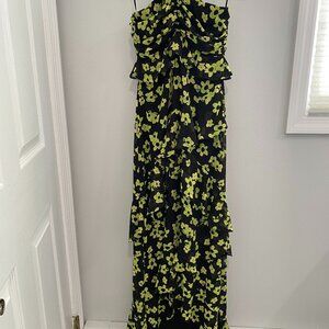 High-Low Floral Halter Dress XS